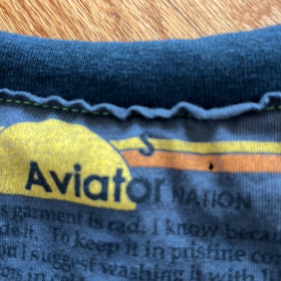 NWT Aviator Nation size small women’s sweatshirt Rainbow design navy blue - Picture 4 of 6